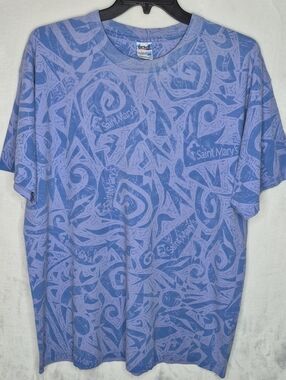 Vintage Anvil Saint Mary's Tribal All Over Print Tee - 2X